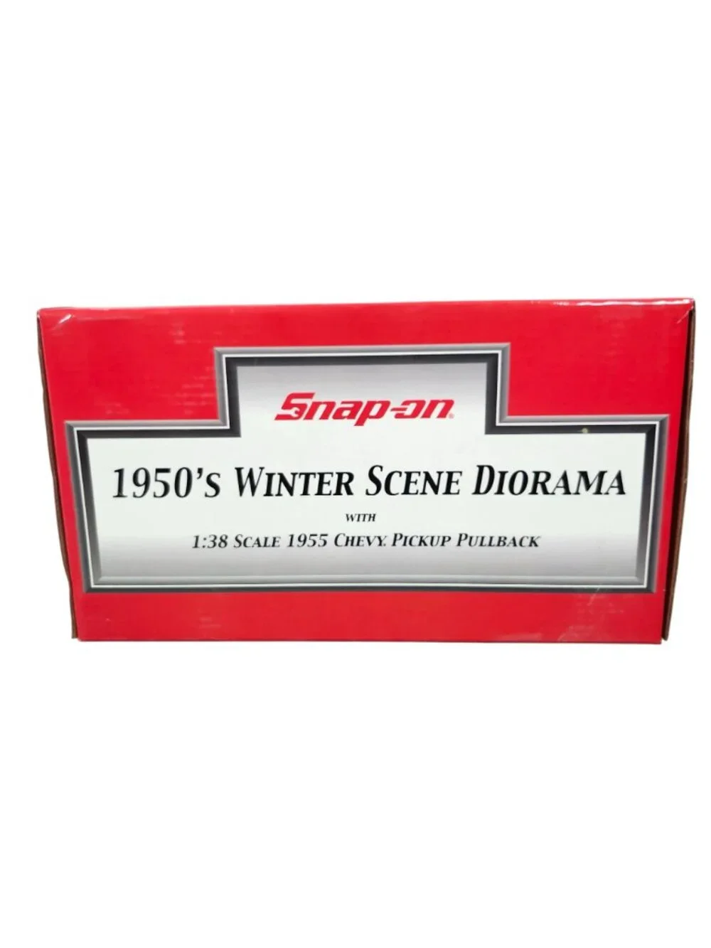 Snap On Tools 1950s Winter Scene Diorama 1955 Chevy Pickup Pullback 1:38 Scale